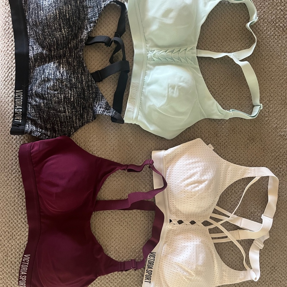 Victoria's Secret Sports Bras - Black, White, Mint, Burgundy